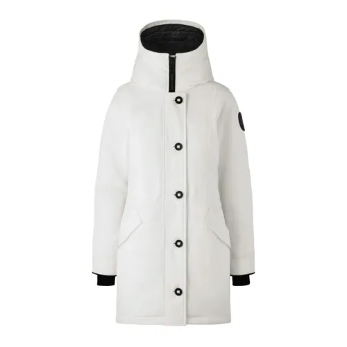 Canada Goose , Long Rossclair Parka with Back Slit ,White female, Sizes: