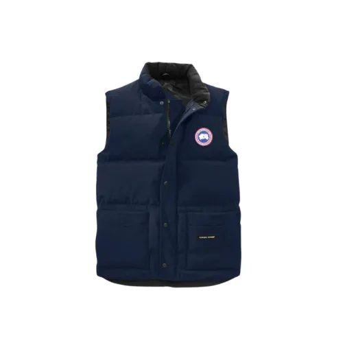 Canada Goose , Navy Blue Sleeveless Freestyle Down Jacket ,Blue male, Sizes: