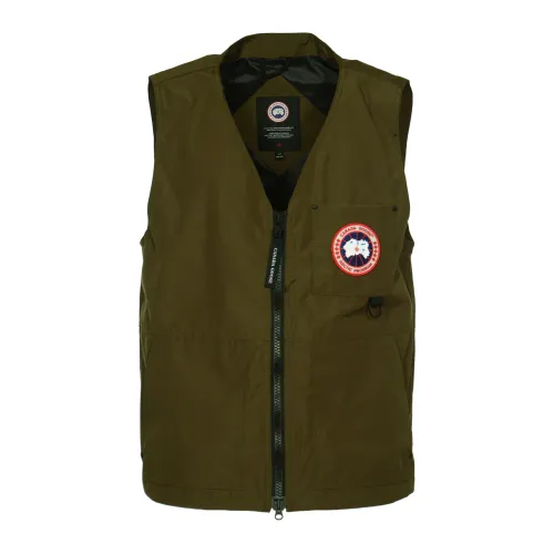 Canada Goose , Stylish Coats and Canmore Vest ,Green male, Sizes: