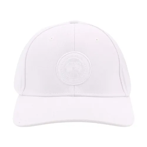 Canada Goose , White Logo Patch Hats Caps ,White male, Sizes: