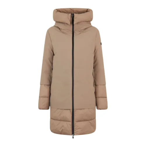Canadian Classics , Beige Becancour Long Hooded Jacket ,Beige female, Sizes: