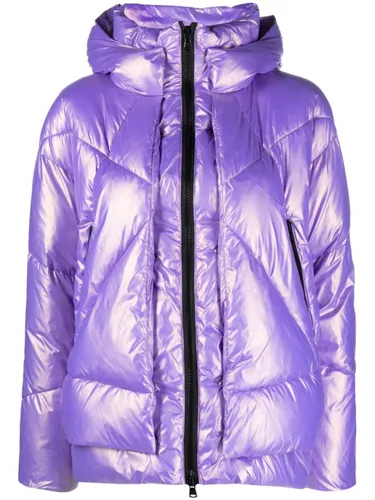 Canadian Club Eugenie iridescent-effect quilted hooded jacket - Purple