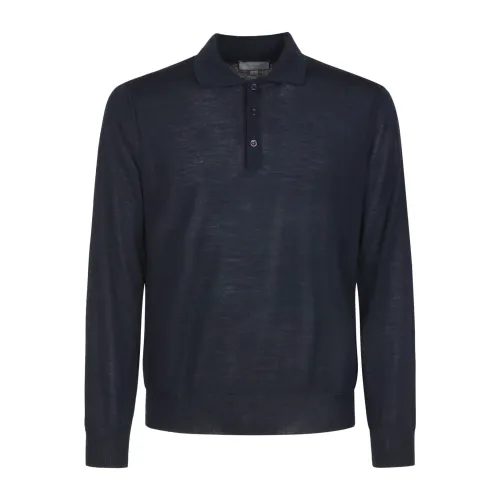 Canali , Blue Sweaters for Men ,Blue male, Sizes: