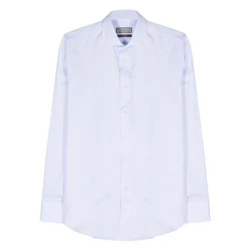 Canali , Impeccabile Cotton Dress Shirt ,Blue male, Sizes: