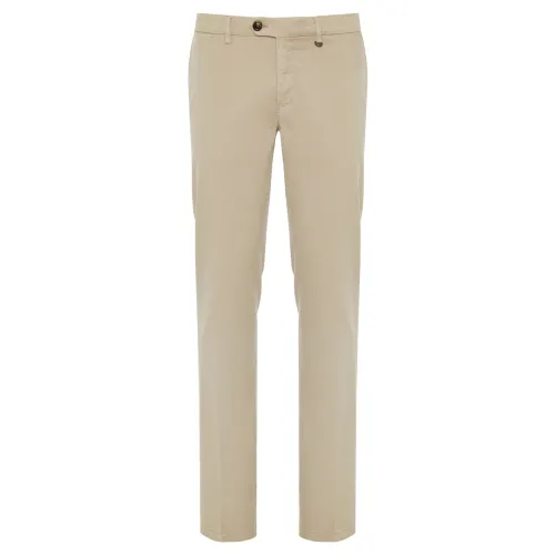 Canali , Lyocell/cotton pants ,Beige male, Sizes: