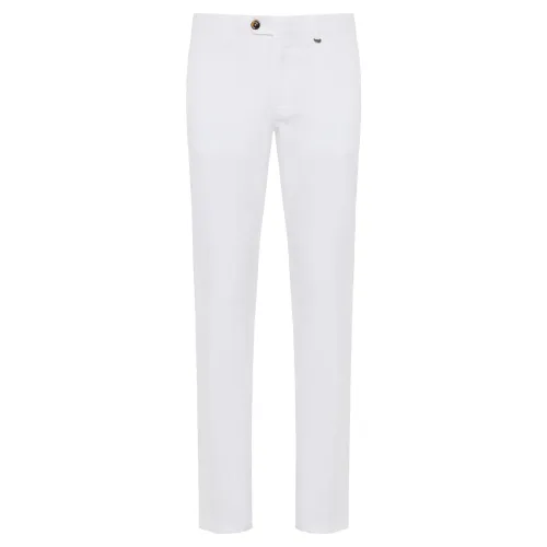 Canali , Lyocell/cotton pants ,White male, Sizes: