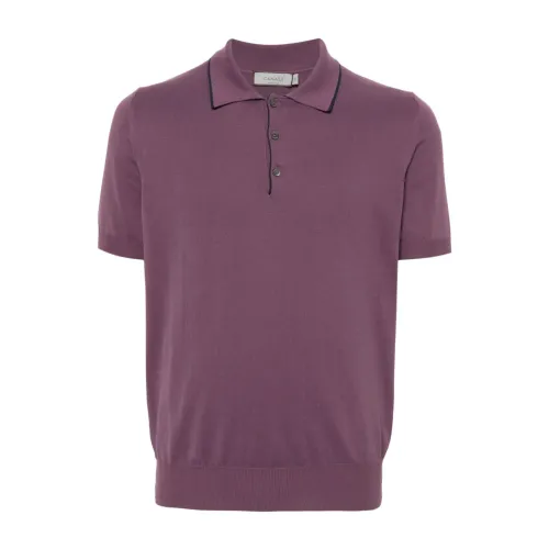 Canali , Polo Shirts ,Purple male, Sizes: