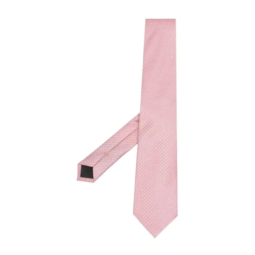 Canali , Silk tie ,Pink male, Sizes: ONE