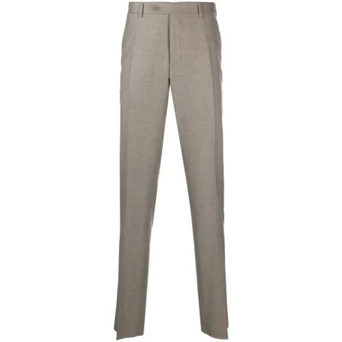 Canali , Super 120s Wool Trousers, Drop 6 ,Beige male, Sizes: