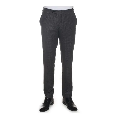 Canali , Trousers with slip pocket ,Gray male, Sizes: