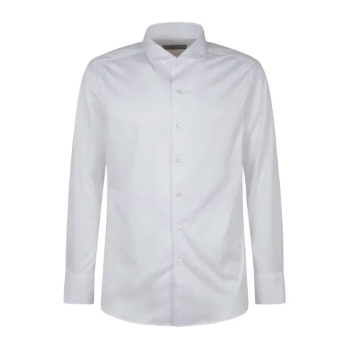 Canali , White Sport Shirts ,White male, Sizes: