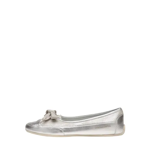 Candice Cooper , Silver Nappa Leather Ballet Flats ,Gray female, Sizes: