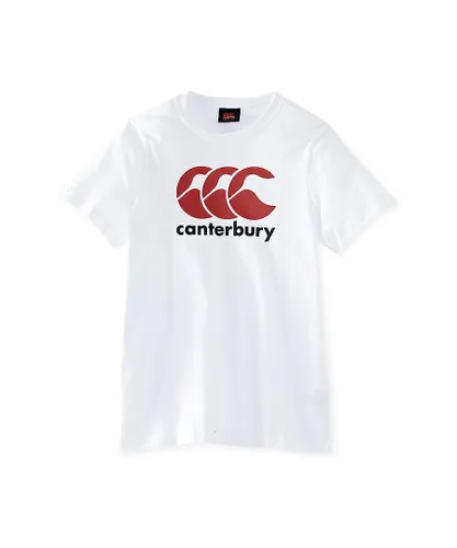 Canterbury Boys Boy's CCC Logo T-shirt, White Cotton