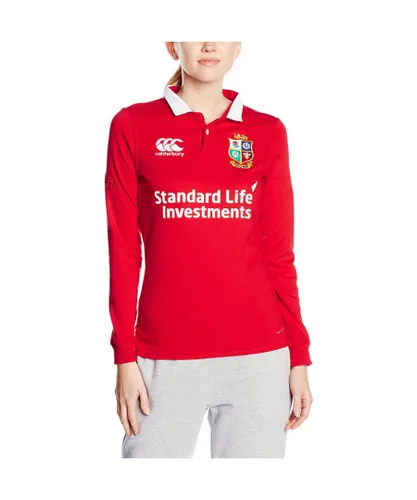 Canterbury British & Irish Lions Womens Ladies Vapodri Wicking Long Sleeve Jersey - Red