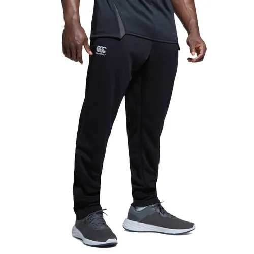 Canterbury Mens Stretch Tapered Polyknit Joggers - Black -