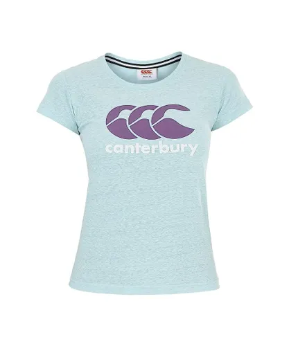 Canterbury WoMens CCC Logo T-Shirt - Capri - Sky Blue Cotton