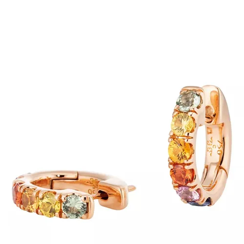 Capolavoro Earrings - Earhoop "Rainbow", 12 sapphires faceted 1.50ct - quarz - Earrings for ladies