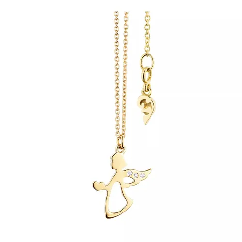 Capolavoro Necklaces - Collier "Joy" Angel, 3 diamonds brilliant cut 0.00 - gold - Necklaces for ladies
