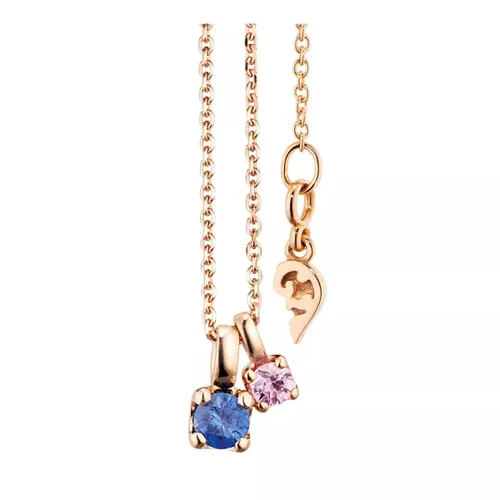 Capolavoro Necklaces - shared setting necklace "Rainbow", 2 sapph - quarz - Necklaces for ladies
