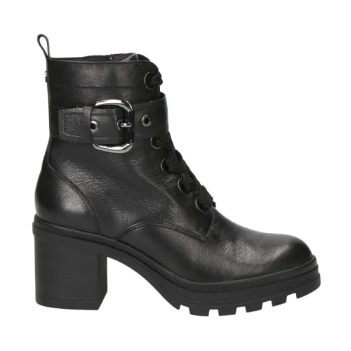 Caprice , Casual Leather Booties ,Black female, Sizes: