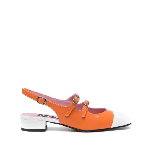 Carel , Orange Colour-Block Flat Shoes ,Orange female, Sizes: