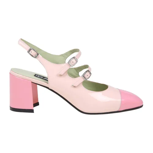 Carel , Pink Leather Slingback Mary Jane Shoe ,Pink female, Sizes: