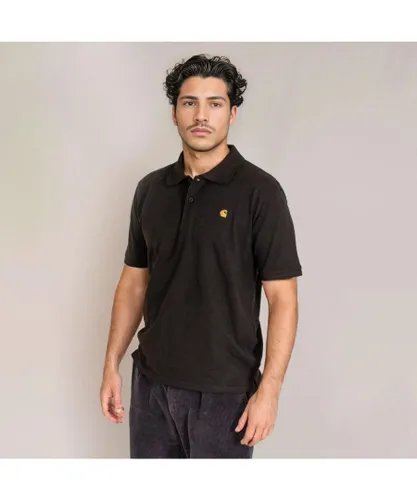 Carhartt Mens Cotton Pique Polo Shirt - Black
