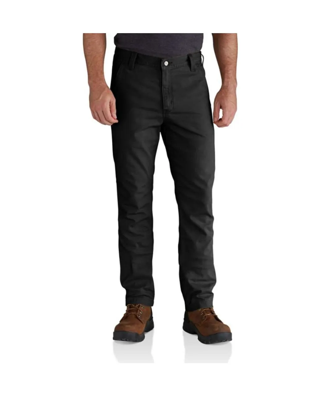 Carhartt Mens Rigby Straight Fit Stretch Work Pants - Black Cotton