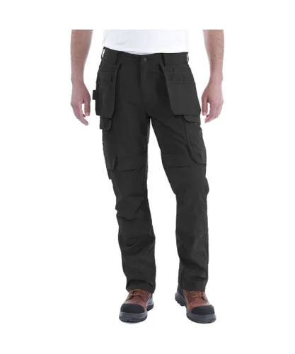 Carhartt Mens Steel Cordura Relaxed Fit Cargo Pocket Pants - Black Cotton