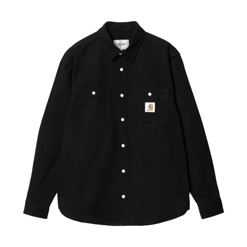 Carhartt Wip , Black Long Sleeve Clink Shirt ,Black male, Sizes: