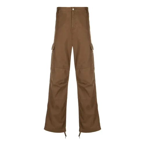 Carhartt Wip , Brown Cotton Cargo Trousers ,Brown male, Sizes: