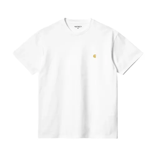 Carhartt Wip , Chase White T-Shirt ,White male, Sizes: