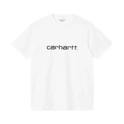 Carhartt Wip , Comfy Cotton Short Sleeve Tee ,White male, Sizes:
