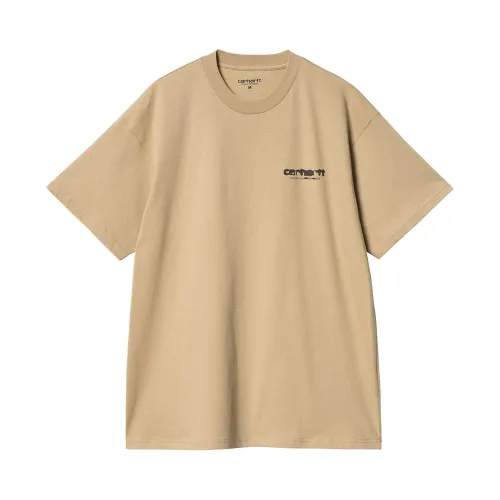 Carhartt Wip , Cotton Short Sleeve T-Shirt ,Brown male, Sizes: