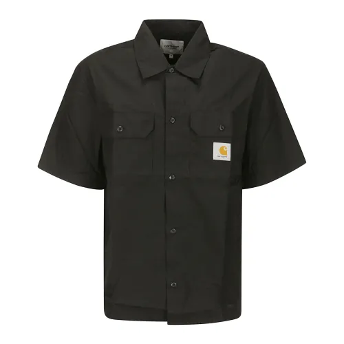 Carhartt Wip , Craft Polyester/Cotton Poplin Shirt ,Black male, Sizes: