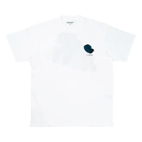 Carhartt Wip , Diagram C maglietta in cotone biologico ,White male, Sizes: