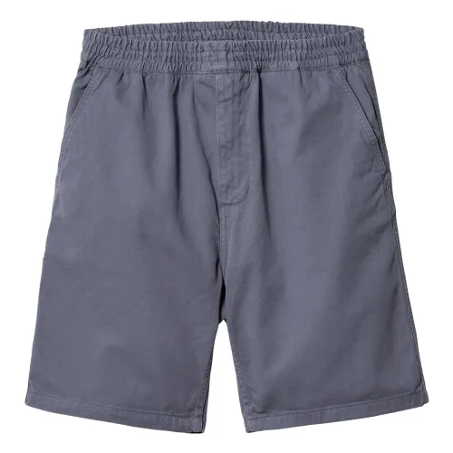 Carhartt Wip , Flint Short - Cotton Twill Shorts ,Blue male, Sizes: