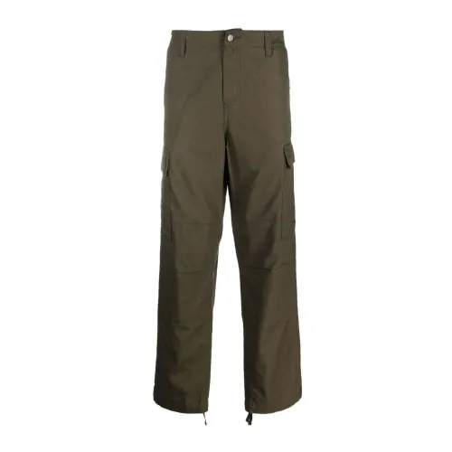 Carhartt Wip , Green Cargo Trousers with Multiple Pockets ,Green male, Sizes: