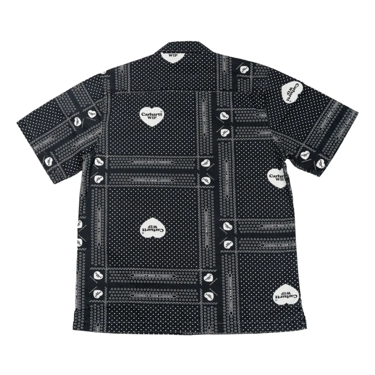 Carhartt Wip , Heart Bandana camicia nera in cotone ,Black male, Sizes: