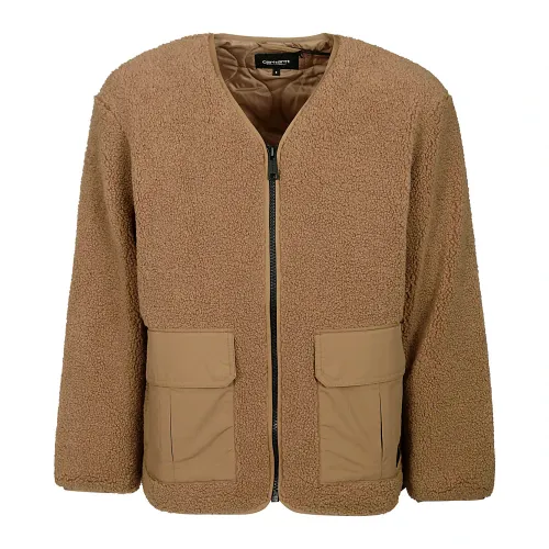 Carhartt Wip , Heavy Polyester Fleece Jacket ,Brown male, Sizes: