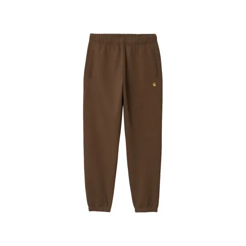 Carhartt Wip , Logo Sweatpants with Adjustable Elastic Waistband ,Brown male, Sizes: