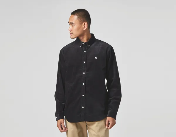 Carhartt WIP Madison Cord Long Sleeve Shirt, Black