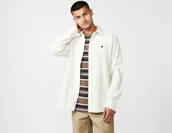Carhartt WIP Madison Cord Long Sleeve Shirt, White