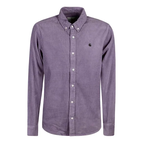 Carhartt Wip , Madison Cord Shirt ,Purple male, Sizes: