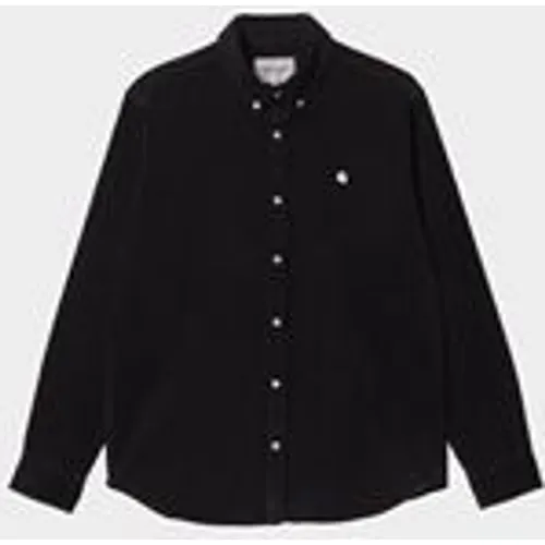 Carhartt WIP Men's Long Sleeve Madison Cord Shirt in Black/Wax
