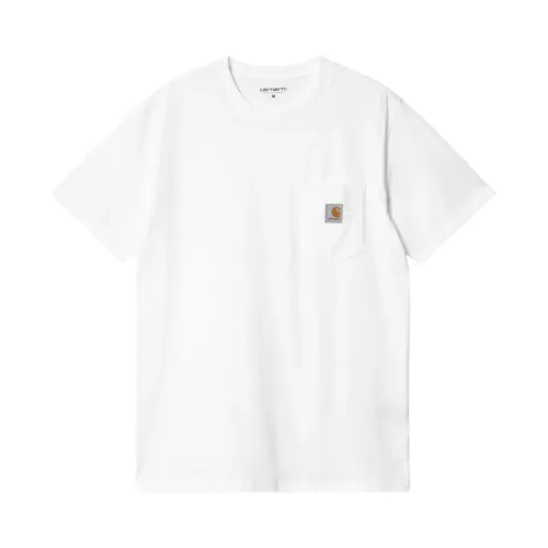 Carhartt Wip , Pocket T-Shirt, 100% Cotton, Regular Fit ,White male, Sizes: