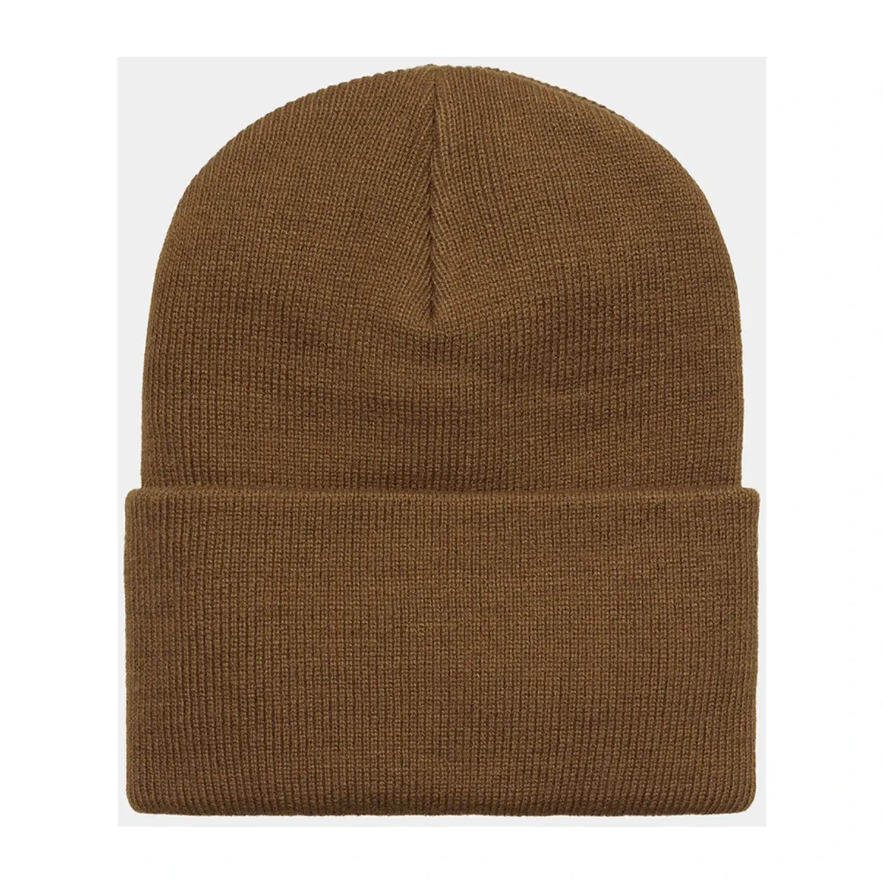 Carhartt Wip , Ribbed Knit Hat with Logo Patch ,Brown male, Sizes: ONE SIZE