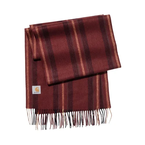 Carhartt Wip , Striped Wool Scarf ,Red male, Sizes: ONE