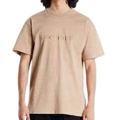 Carhartt Wip , Stylish T-shirts and Polos Collection ,Beige male, Sizes:
