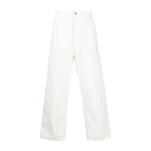 Carhartt Wip , White Cotton Straight Cut Trousers ,White male, Sizes: